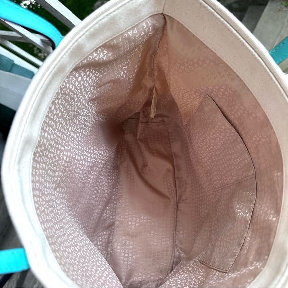 kate spade Large Bon Shopper Colorblock Basin Tote Coated Canvas Leather Straps - Picture 6 of 10